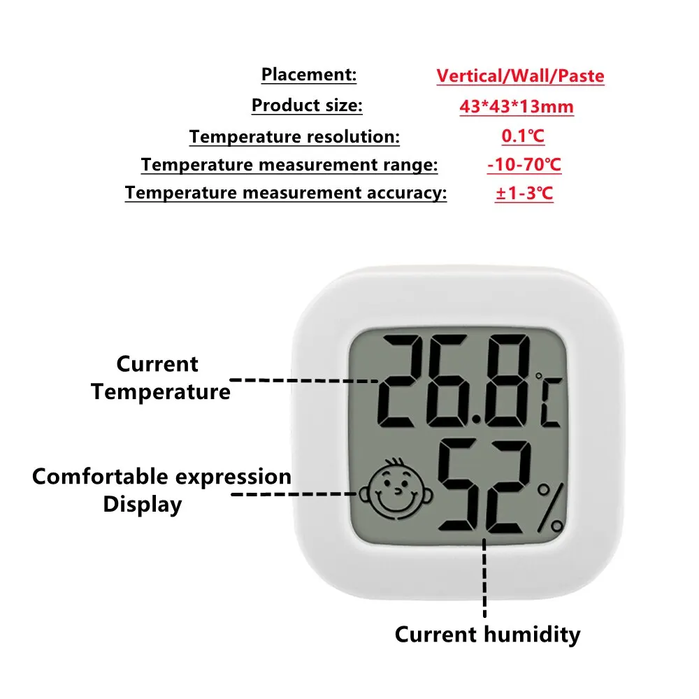 YZ6045 Smiley Face Icon Electronic Digital Thermohygrometer Smart Bluetooth Thermometer Temperature Humidity Meter