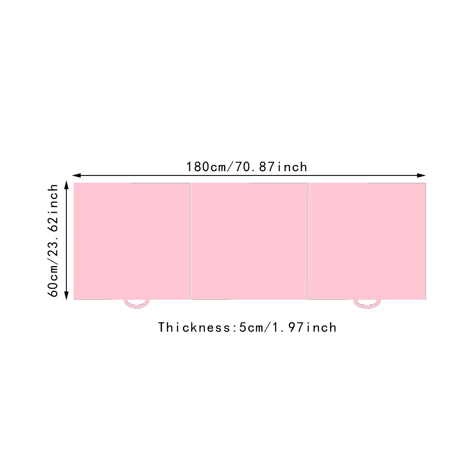Fitness Mat Foldable Stretch Pad Training 5 cm Thick Nonslip Gymnastics Mat