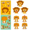 6Sheets Children DIY Puzzle Sticker Games 6 Animals Make A Face Funny Assemble Jigsaw Stickers Kids Educational Toys 5