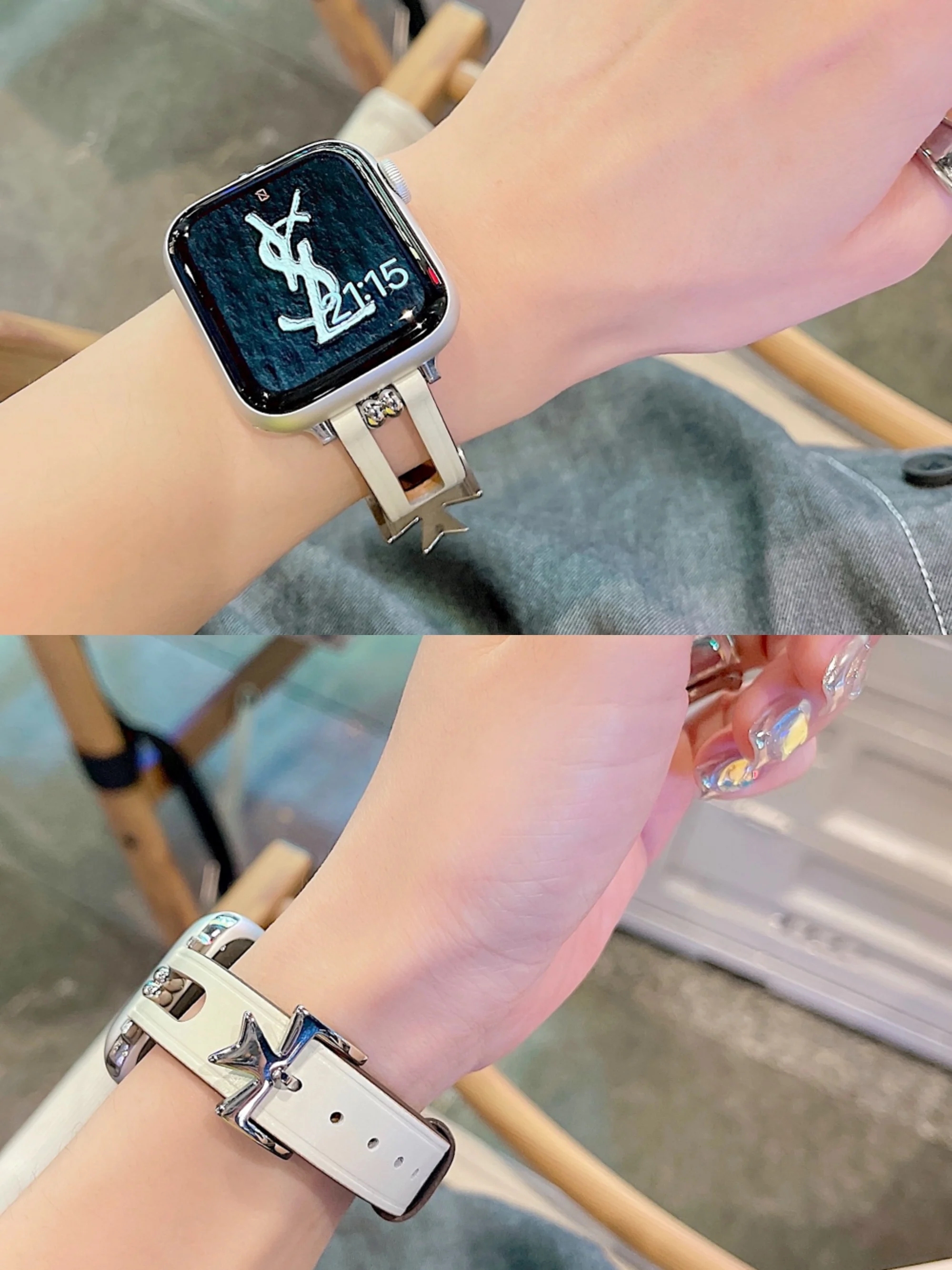 

Кожаный ремешок для Apple watch band 45 мм/41 мм 44 мм 40 мм 42 мм 38 мм iWatch для Apple watch series 5 4 3 SE 6 7, браслет для часов