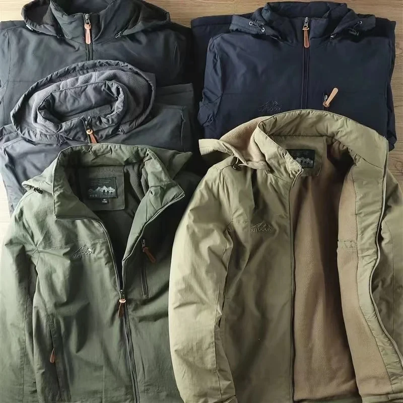 Mens Casual Tactical Jacket - Warm Padded Outdoor Coat for Autumn and Winter