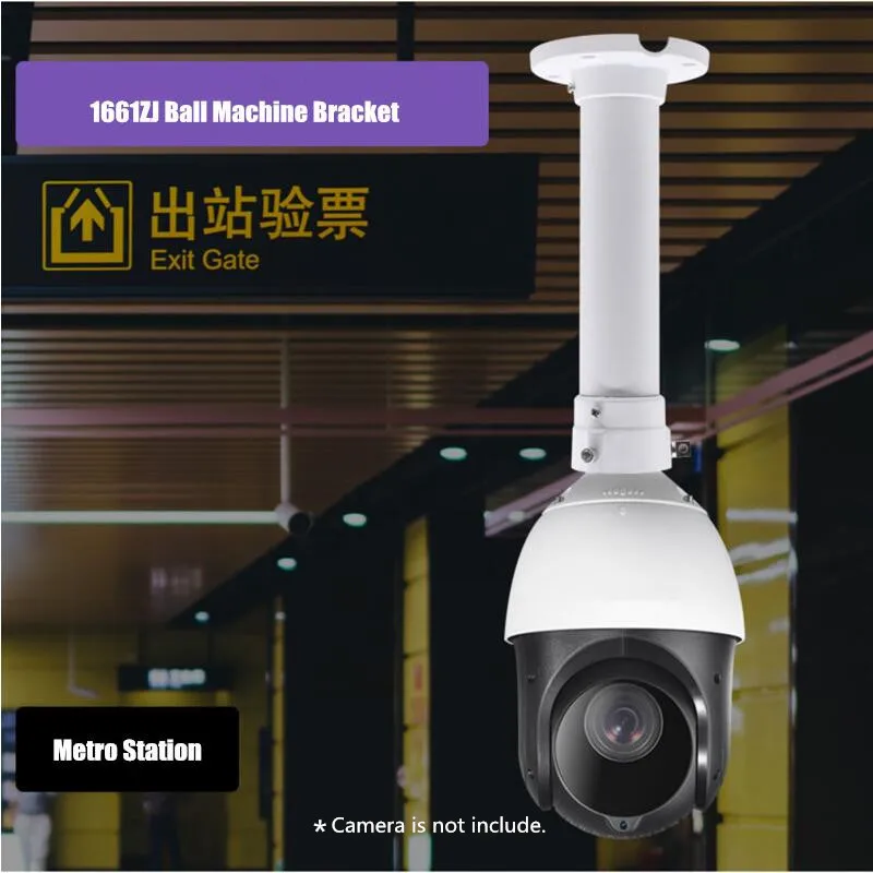 WiTi Soporte Montaje Pared y Techo Forma L para cámaras CCTV Cámaras IP,  Soporte de cámara Domo PTZ Patrón de Orificios universales de Metal sólido,  Adecuado para Sistema de vigilancia de Seguridad 