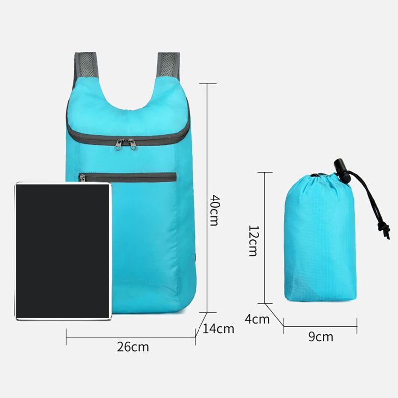 

Women's Outdoor Portable Foldable Skin Bags Double Shoulder Lightweight Sports Backpack Travel Bag Gift Book Bags For Ladies