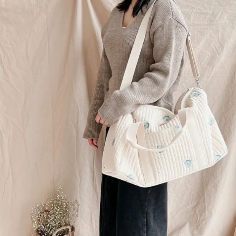 Embroidered Lightweight Bag Travel Capacity