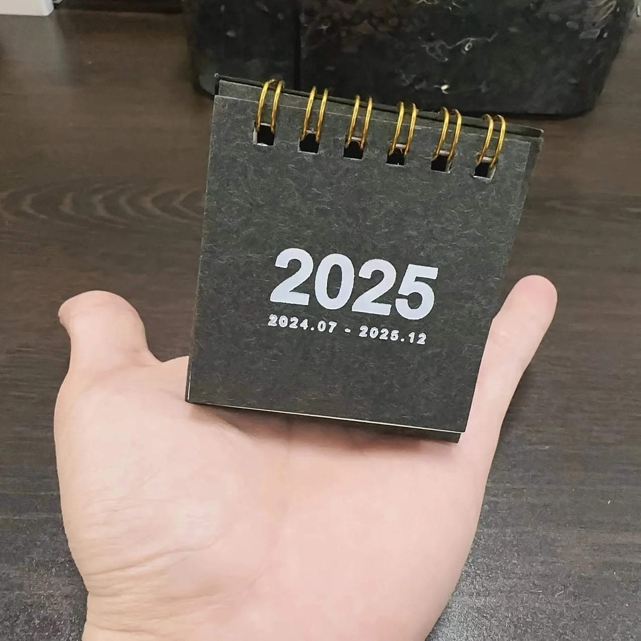 Desktop Paper Calendar Dual Daily Scheduler Table Planner Yearly Agenda Organizer 2025 Simple Solid Color