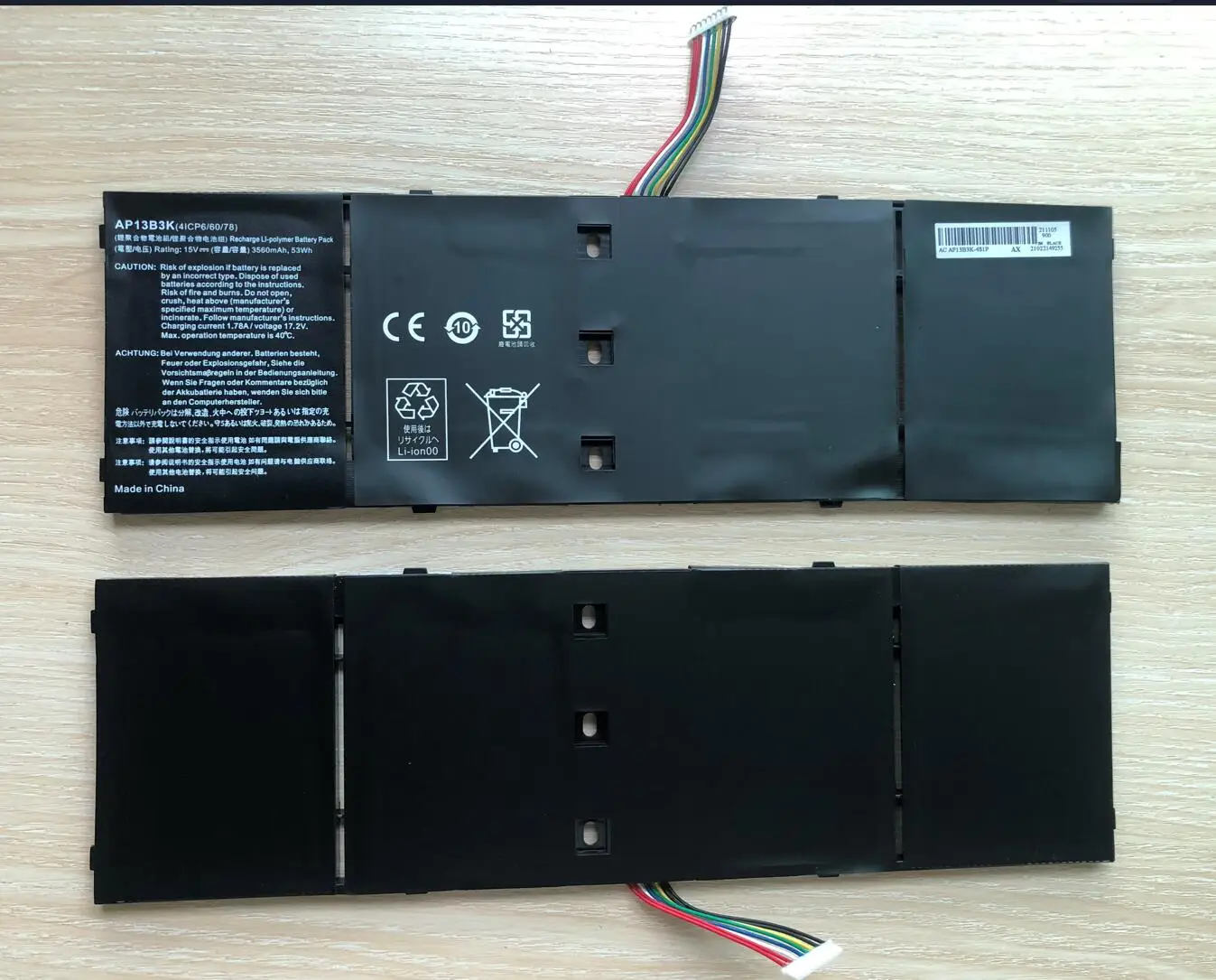 Bateria do Portátil para Acer Aspire v5 r7 V5572g V5-573g V5472g V5-473g V5-552g M5-583p V5-572p R7-571 Ap13b8k Ap13b3k - Imagem 5