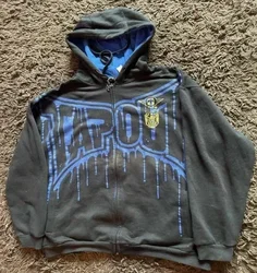 Women's Y2K Cyber Grunge Zip-Up Hoodie with Vintage Graphic Print - S (4)