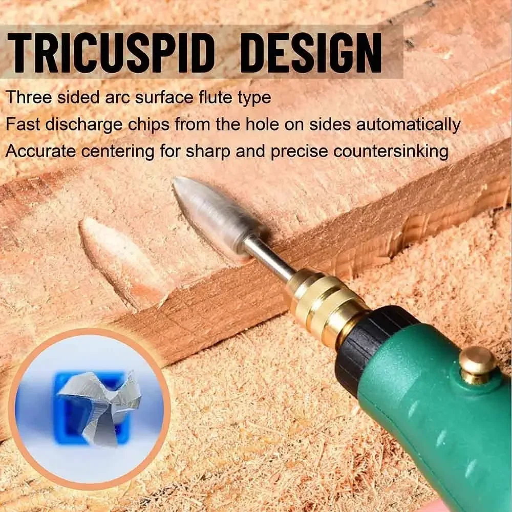 Wood Carving Drill Bits Set for Intricate DIY Sculpture and Detailing