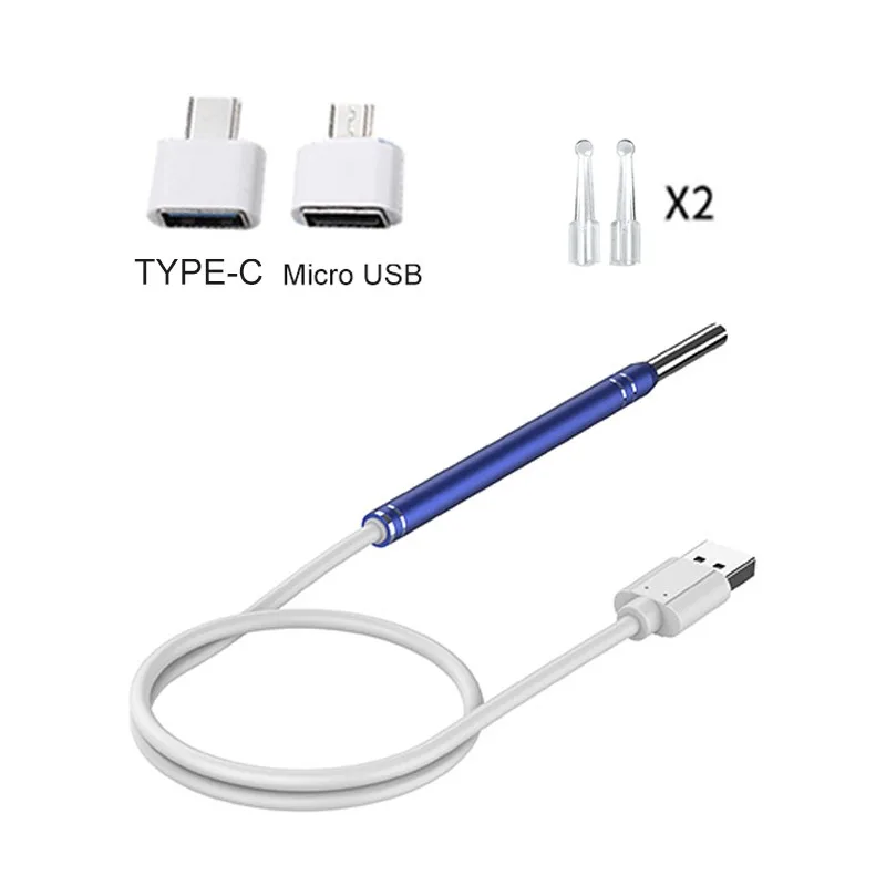 Smart Ear Cleaner Endoscope Spoon Camera Picker Cleaning Wax Removal Visual Earpick Nose Otoscope For Samsung Xiaomi Android DIY 6