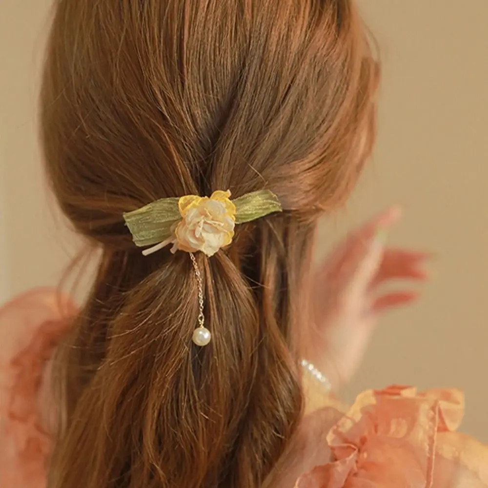 

Tassel High Elasticity Hair Tie Flower Hair Accessory Korean Style Hair Rope Hair Ring Women Hair Scrunchies Ponytail Holder