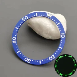 Luminous Ceramic Watch Bezel Insert - Flat Fashion Design, 38mm (03)