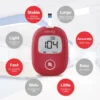 Safe AQ Blood Glucose Meter with Test Strips and Lancets Diabetes Blood Sugar Monitor Glucometer Get results fast 0.6μL sample 2