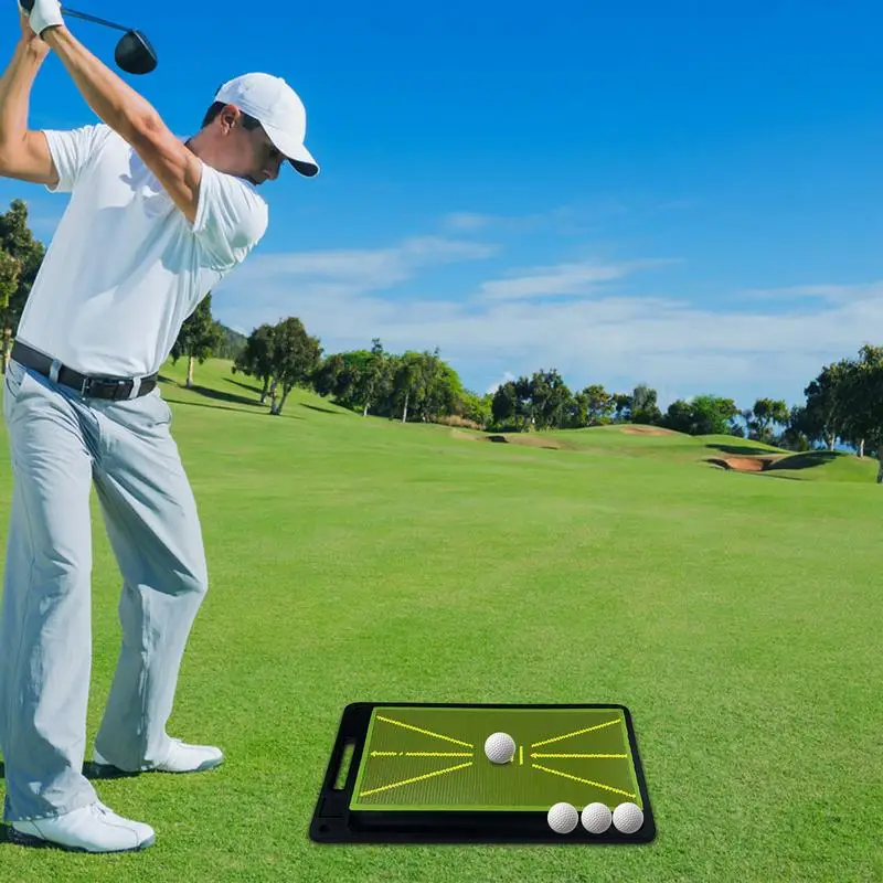 Path Feedback Golf Mat Golf Precision Swing Mat Heavy Duty Outdoors Equipment With No-Slip Base For Rough Fairway Divot