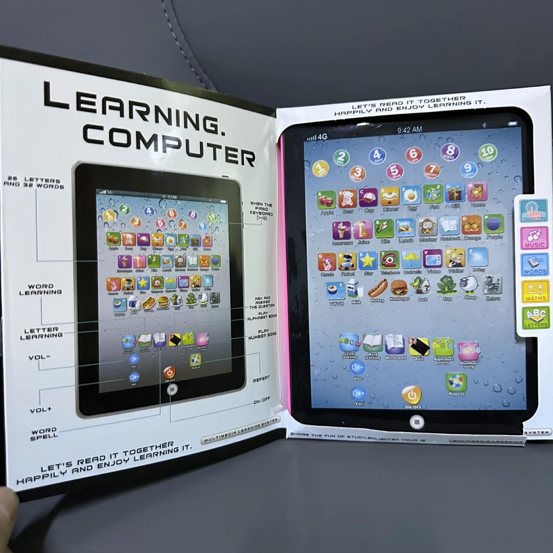 Simulation Mini Tablet Laptop Early Education Machine Gift For Children Educational Toy Early LearningTablet Kids Learning Pad 3