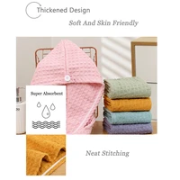 Waffle Dry Hair Towel Microfiber Super Absorbent Quick Drying Hair Turban Towel Reduce Frizz And Hair Damage 4