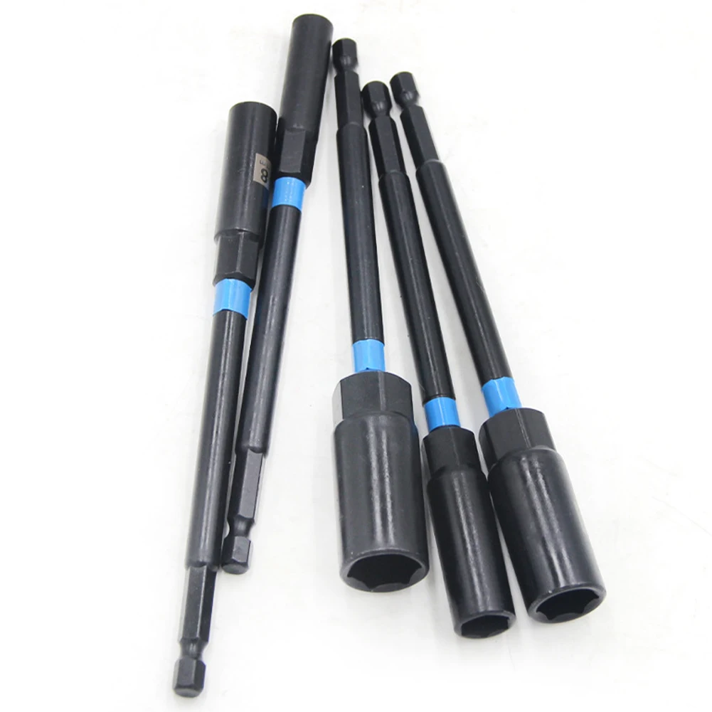 1/5PCS 150mm Sechskantmutter Fahrer Bohrer Adapter Steckschlüssel Verlängerung Hülse 6-14mm Für Bohrmaschinen treiber Buchse Kit – Detail 10