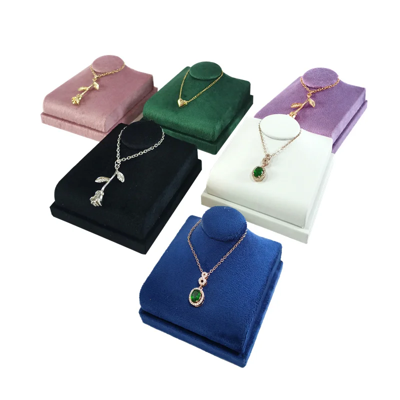 Mini Neck Portrait Model Jewelry Rack Pendant Necklace Showing Stand Jewelry Display Props for Jewelry Store Window Counter