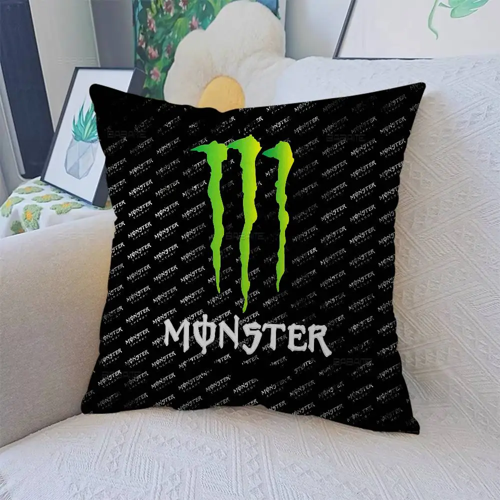 M_MonsterES-Fashion-E-Energys 개인화된 그림 텍스트 홈 장 베개 가정용 선물 45x45cm