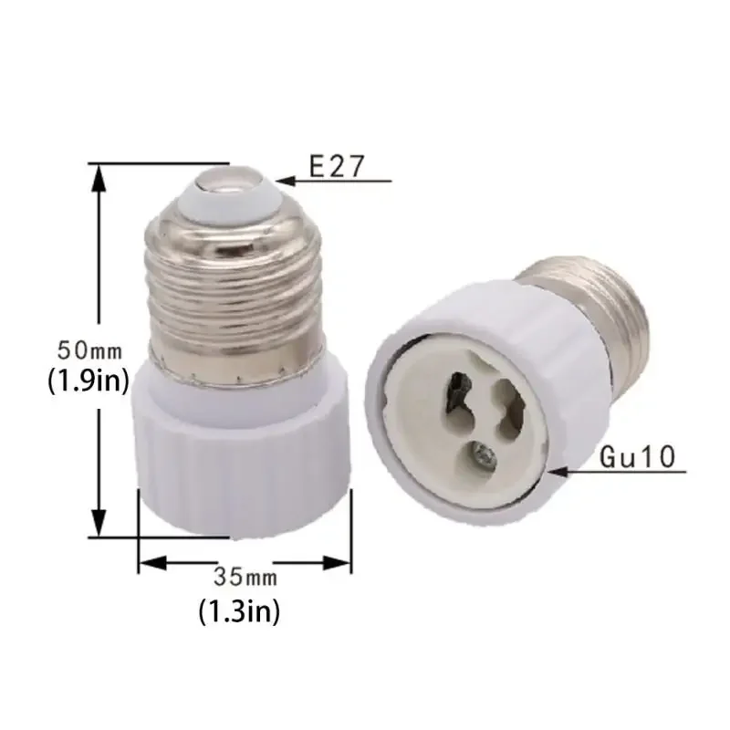 Description Picture 5 of item6 Pcs E27 to GU10 Lamp Holder Adapter Converter Light Bulb Plug Socket Adoaper Plastic