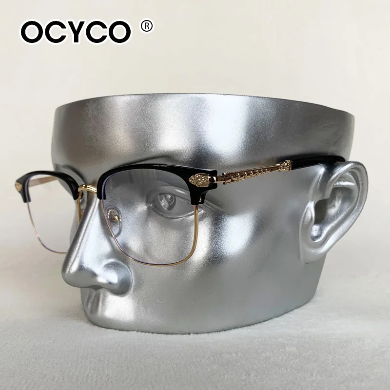 Ultra-Light Fashion Square Semi-Rimless Anti-Blue Light Eyewear