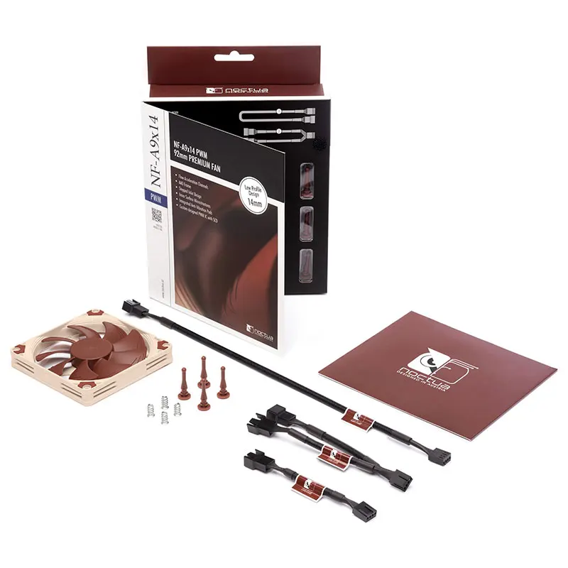 Noctua Nf-a9x14 Pwm Ventilador Preto Centímetros Fan Magneticamente Estável Bearing Fan Cpu Fina Pinos do Chassi Fan Ultra-quiet 14 Milímetros - Imagem 5