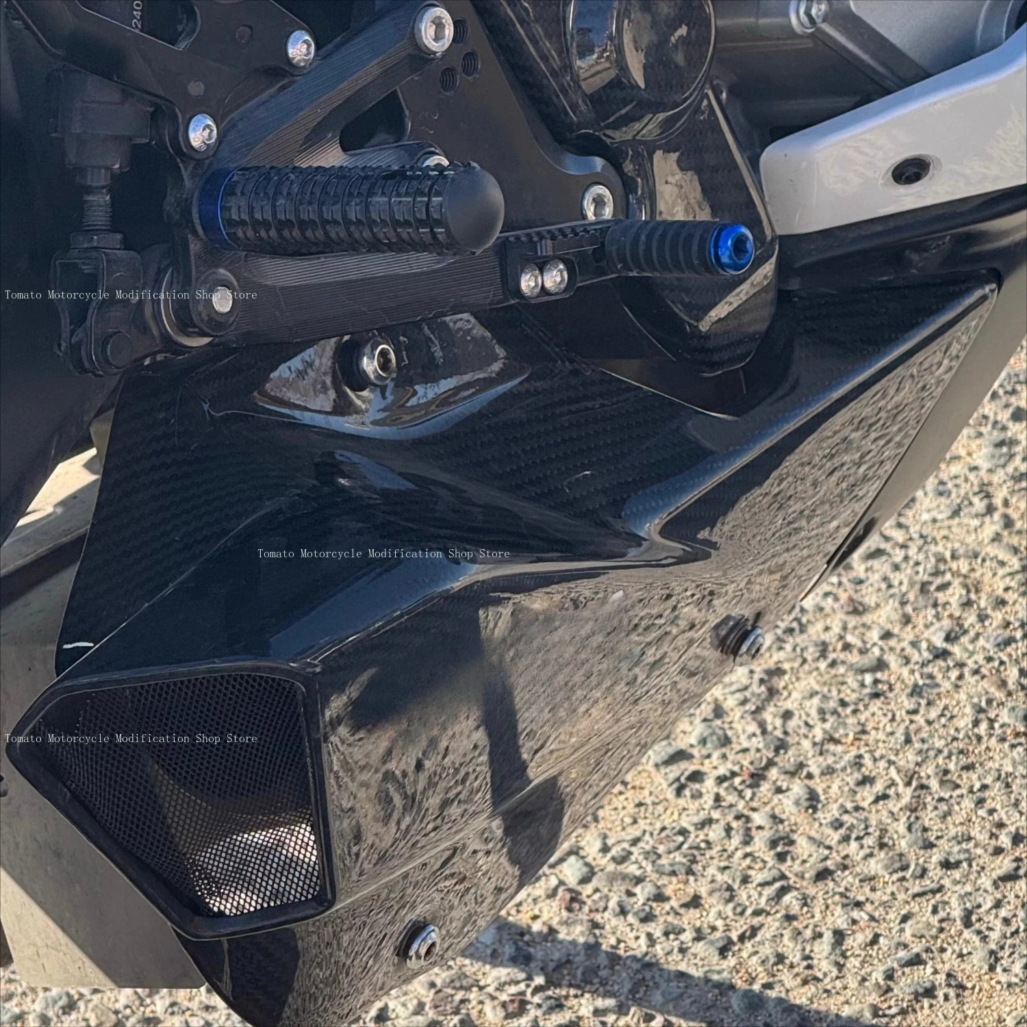 cfmoto 675SR 675SS 675NK 개조용 카본 파이버 배기 후드, 화상 방지 보호 커버, 배기 열 차단 커버