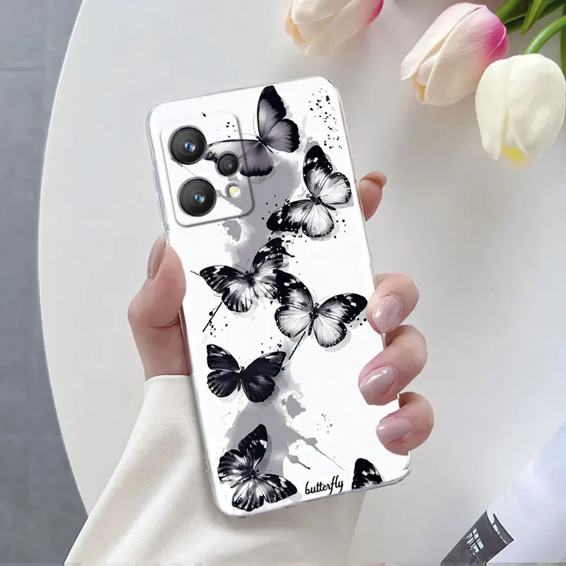 Luxury Butterfly Flower Clear Soft Silicone Phone Case - Enhanced Protective Cover