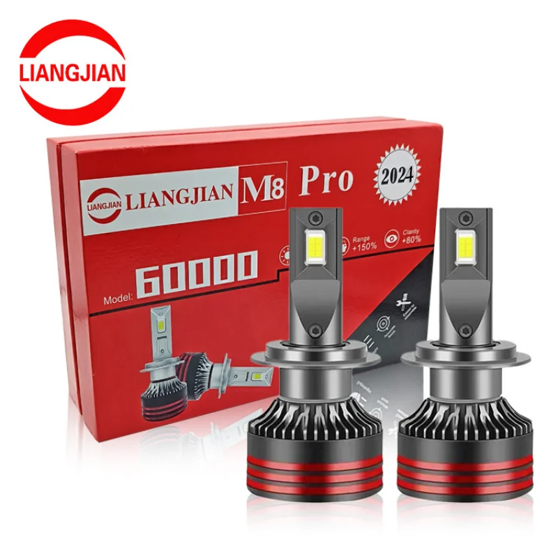 Cross-border supply M8pro High-Power Hot Model sh7 Headlight Universal Car Modification Super Bright Bulb Factory H4