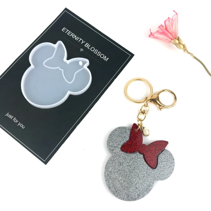 

DIY Keychain Silicone Mould Various Cute Mouse Ornaments Mobile Phone Decoration Pendant Resin Mould UV Epoxy Mould