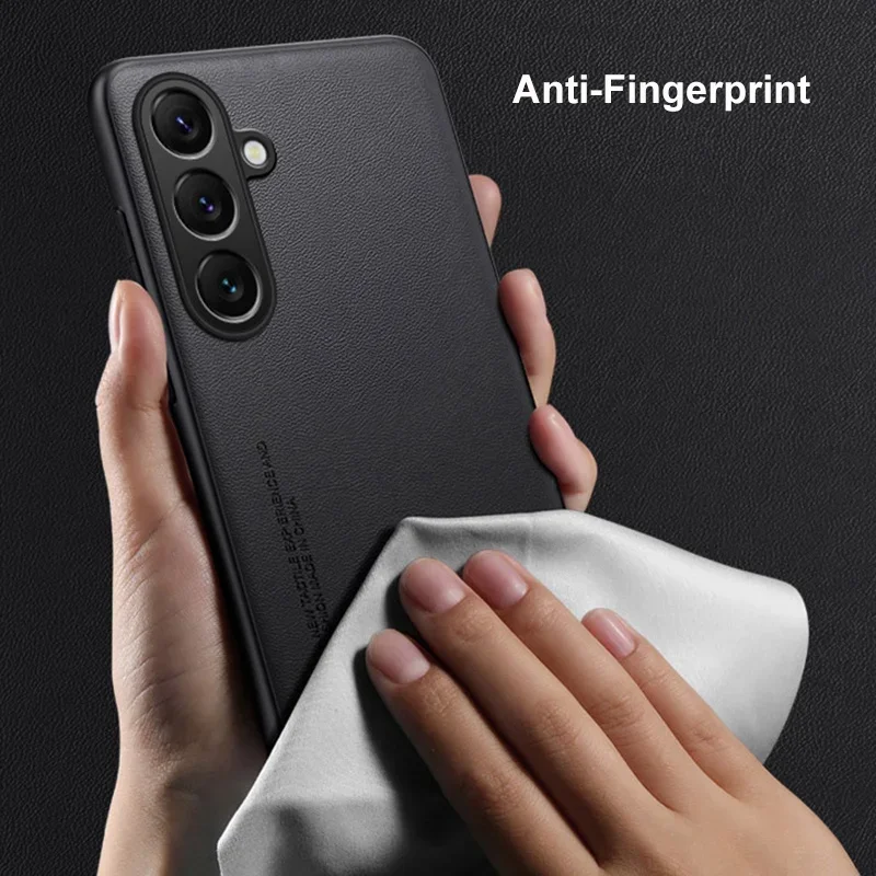 Matte PU Leather Phone Case with Soft Frame Protection