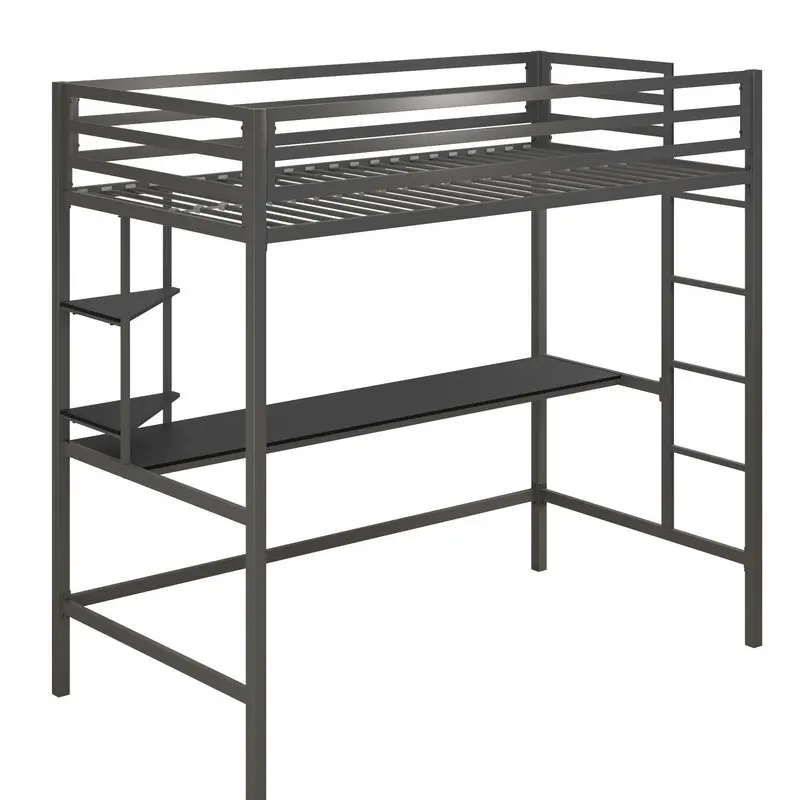 

Environment-friendly formaldehyde-free bed for children in university dormitory loft home apartment with desk