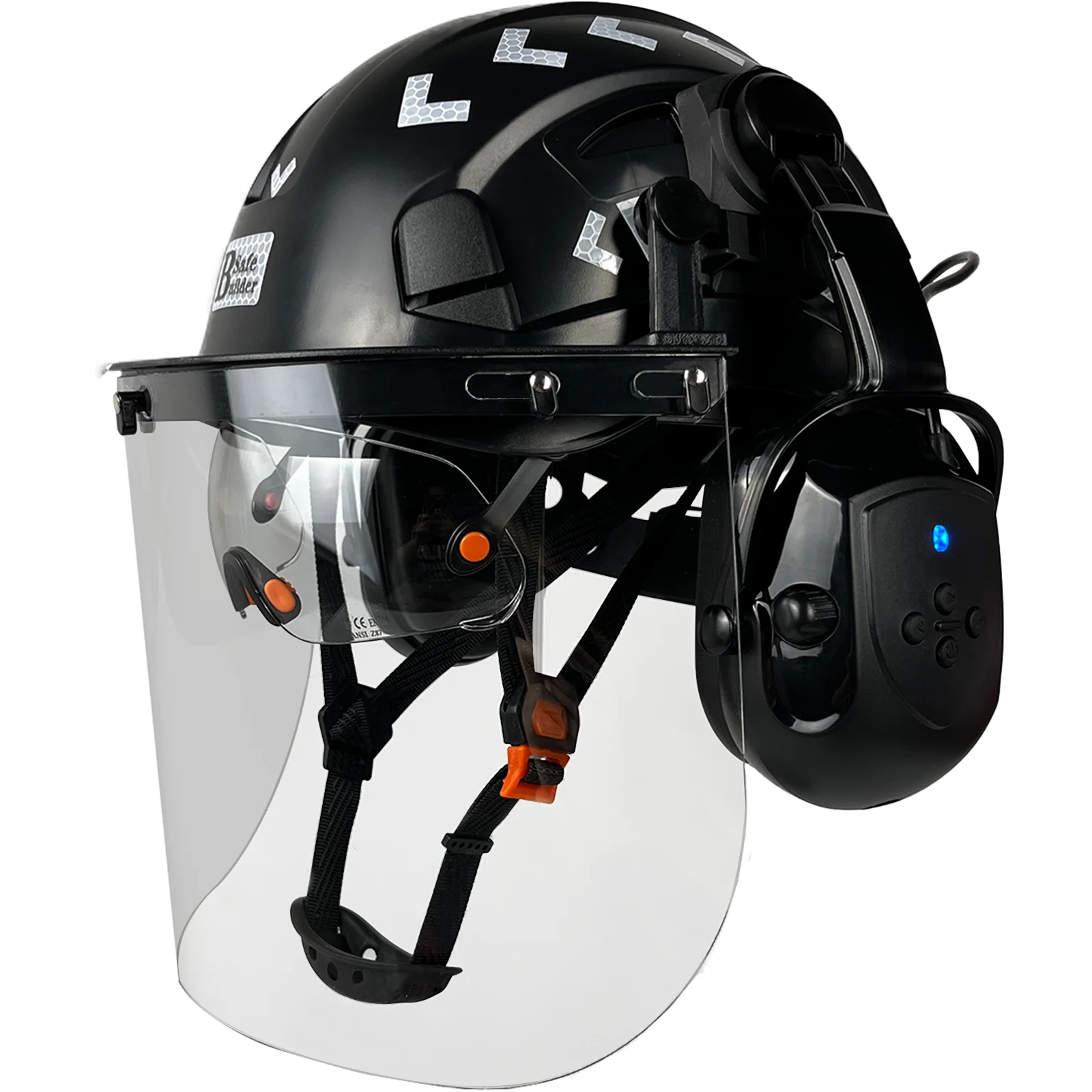 Casco Di Sicurezza Industriale Forestale Con Visiera E Motosega Arborista Taglio Legna Casco Rigido Occhiali Abs Costruzione - Foto 9