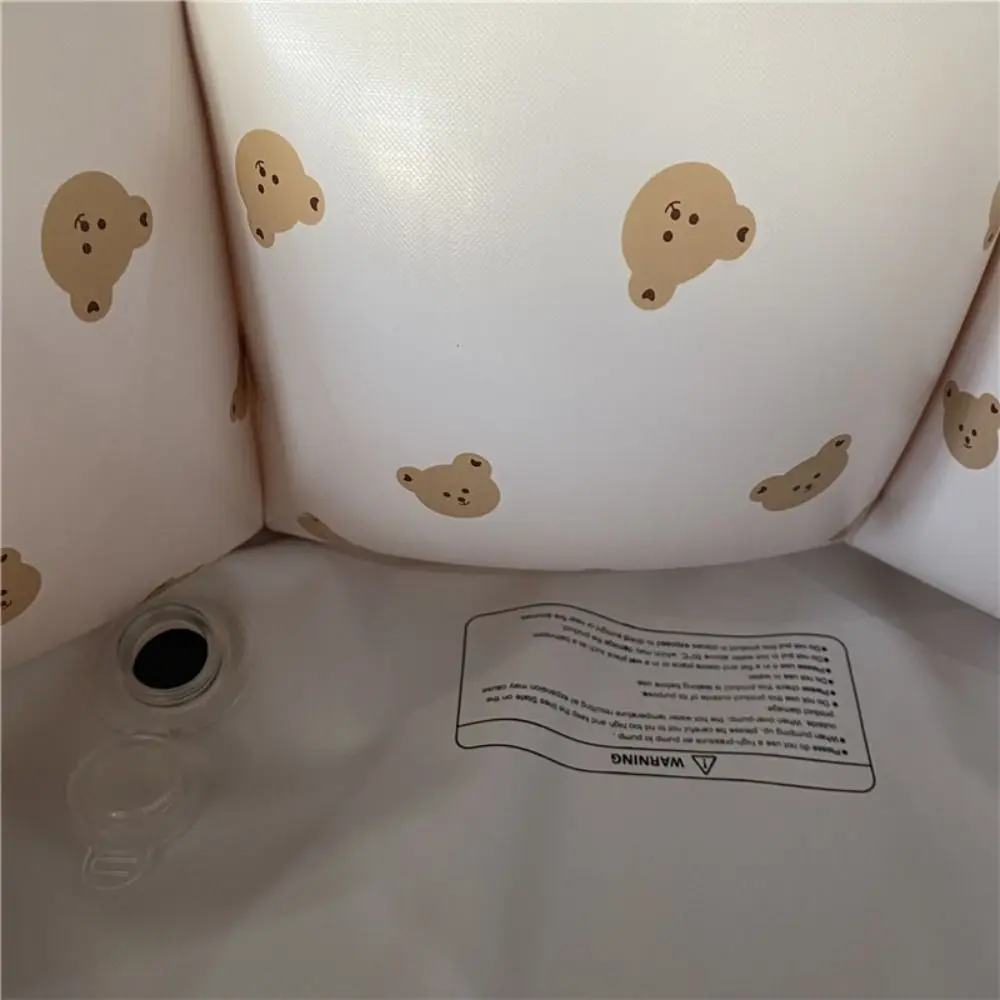 Foldable Bear Inflatable Swimming Pool Olive PVC Baby Ball Pit Fence Petal Shape Korean Style Play Water Bathtub Bath Basin