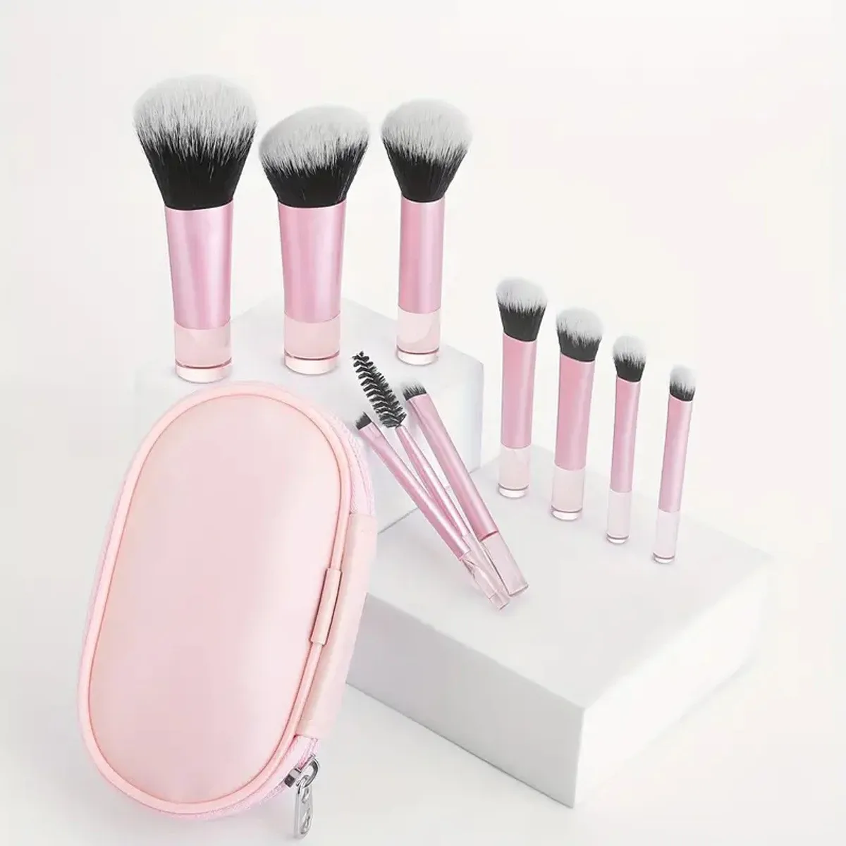 Mini Makeup Brush Set for Beginners Crystal Handle