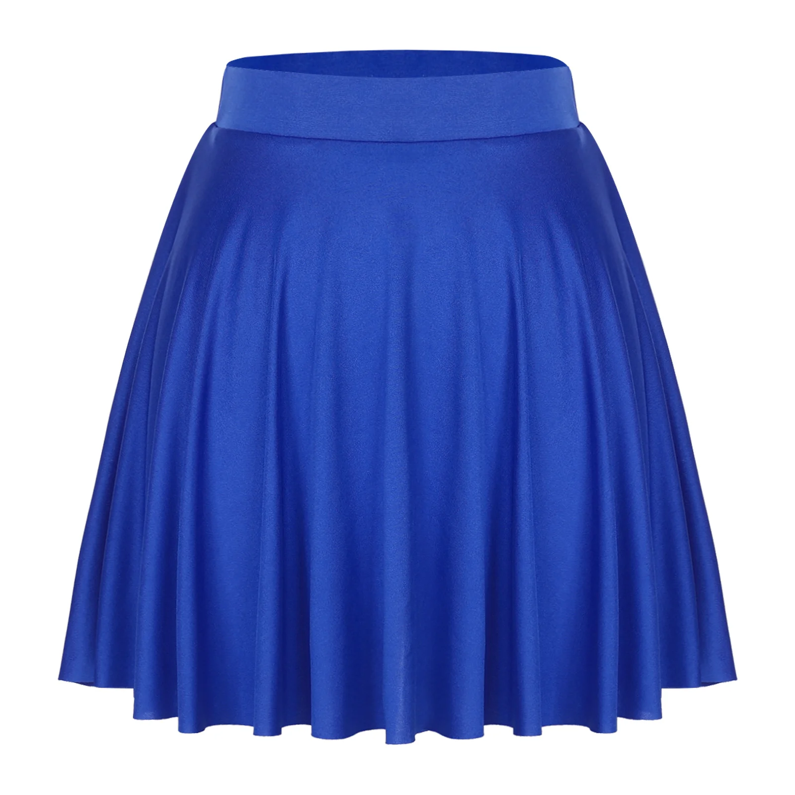 Womens Sexy Ruffle Skirt Casual  Solid Color Elastic Waistband Flared Skirts Loungewear Homewear Sportwear Party Dance Clubwear 2
