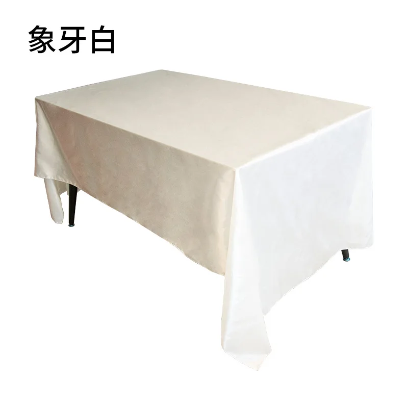 

Stretch hotel table cover cocktail wedding banquet wine table rectangle bar milk silk table cover