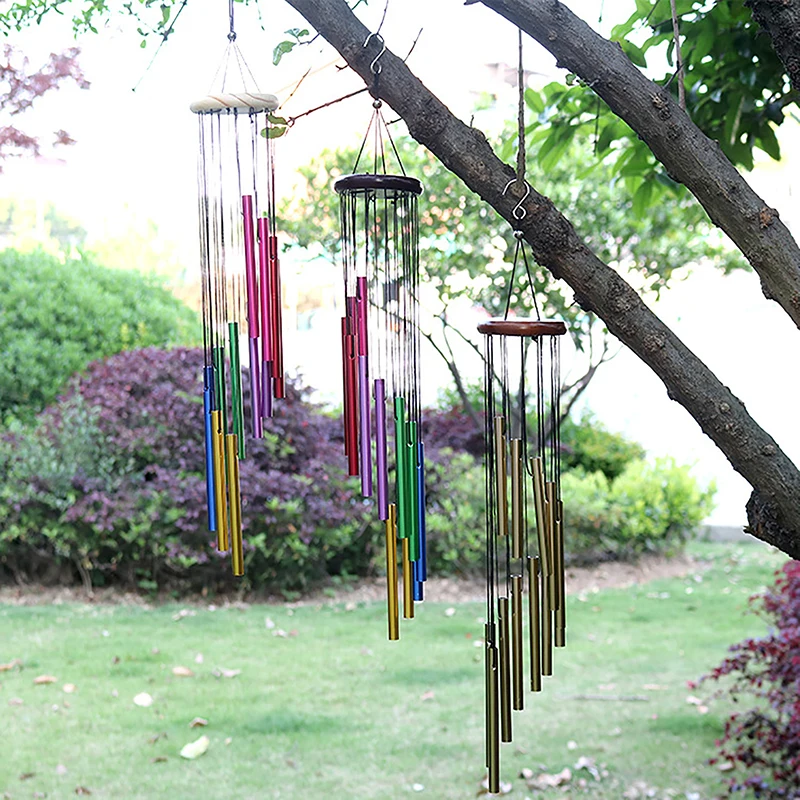 

Outdoor Yard Garden Home Decoration 12 Tubes Wind Chimes Pendant Aluminum Tube Metal Pipe Wind Chimes Bells Balcony