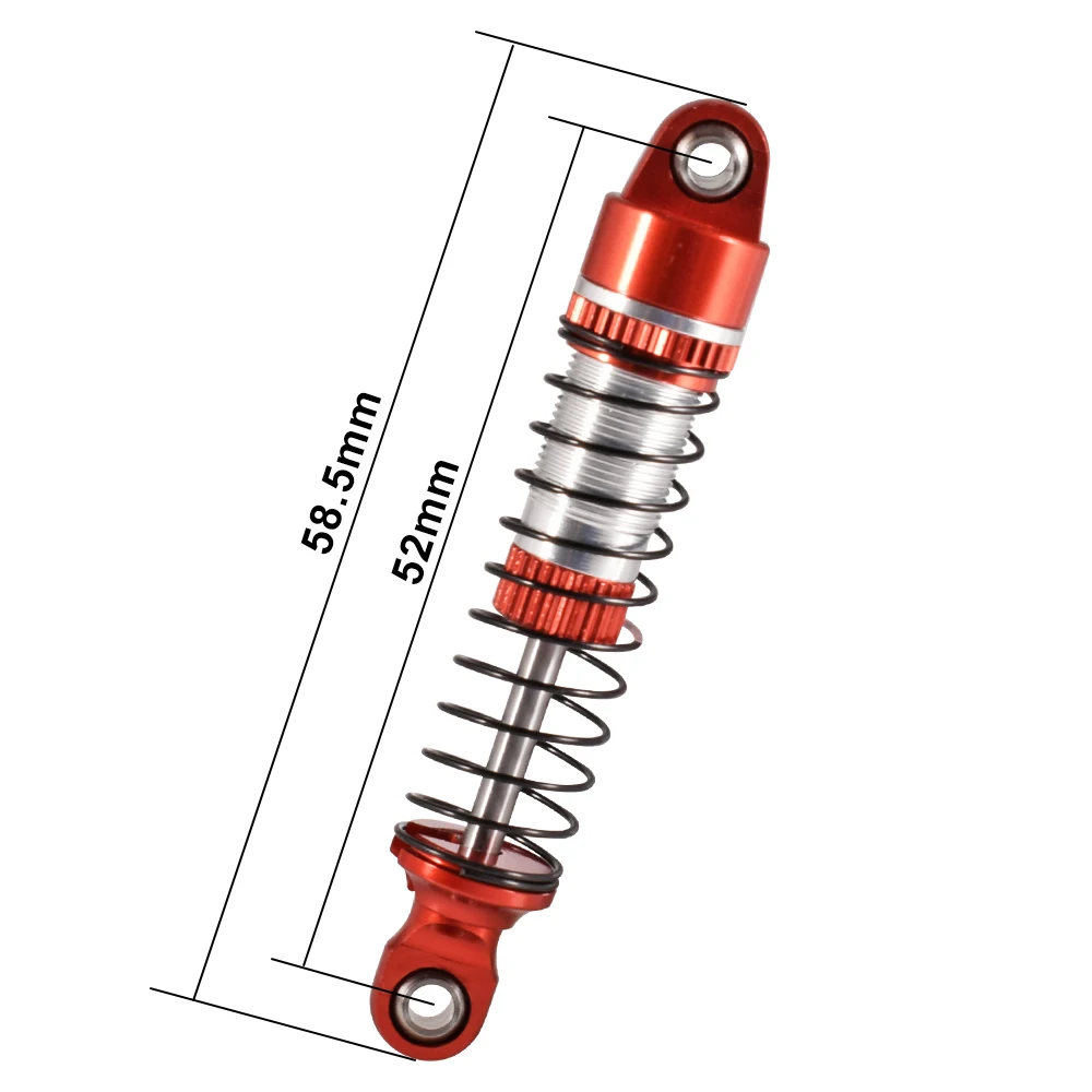 9IMOD 52mm Shock Absorber Oil Threaded Spring Damper Front/Rear for 1/18 TRX4M