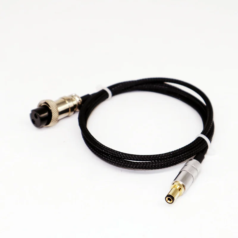 Hifi OCC Silver Plated DC Power Cable-Precision GX16 2Pin To 2.5 2.1MM DC Power Plug for Linear Supply (MAX 10A) USB