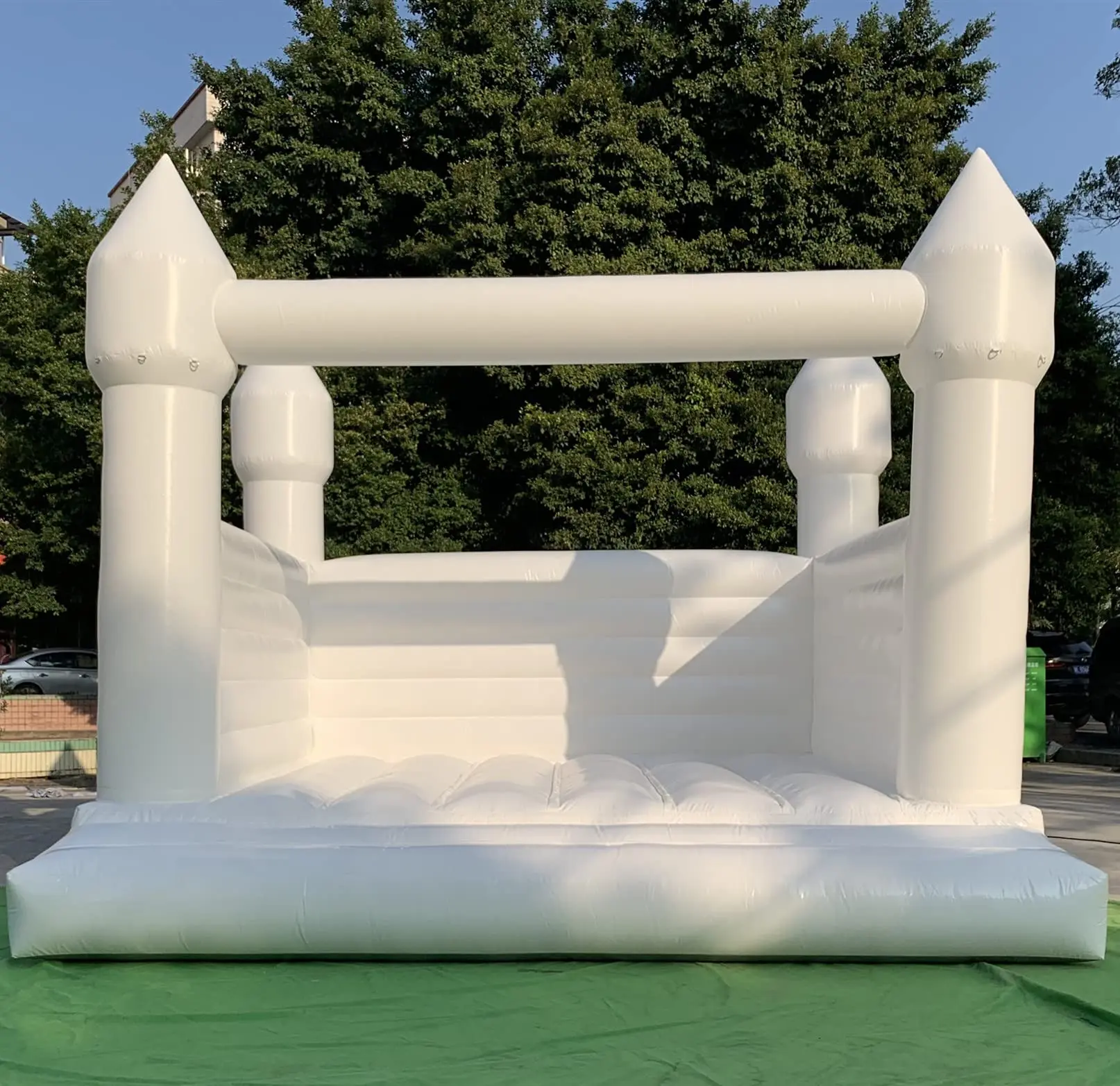 10/13/16 FT White PVC Inflatable Wedding Bouncer Castle /Moon Jumping Bed Bounce House With Air Blower For Fun Inside Outdoor