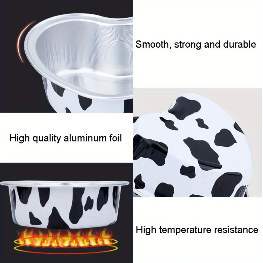 20PCS Heart Shape Disposable Aluminum Foil Cupcake Liners with Lids, Mini Cake Pans, Pe... - SKU DAFB1923 - UGI Packaging