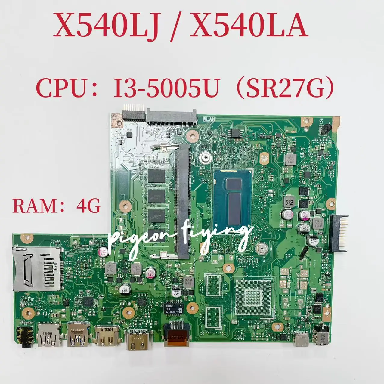 Laptop Motherboard para Asus X540la Mainboard Cpu I35005u Sr27g Ram 4g Ddr3 100 Teste ok