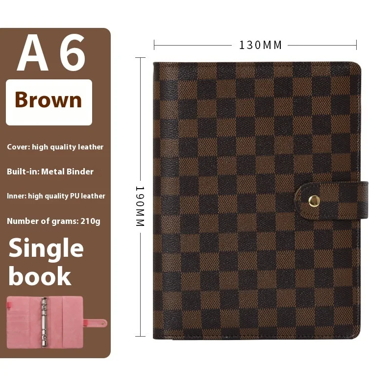 A5 A6 Loose Leaf Notebook Faux Leather Traveler Journal Student School Office Stationery Supplies Notepad Planner