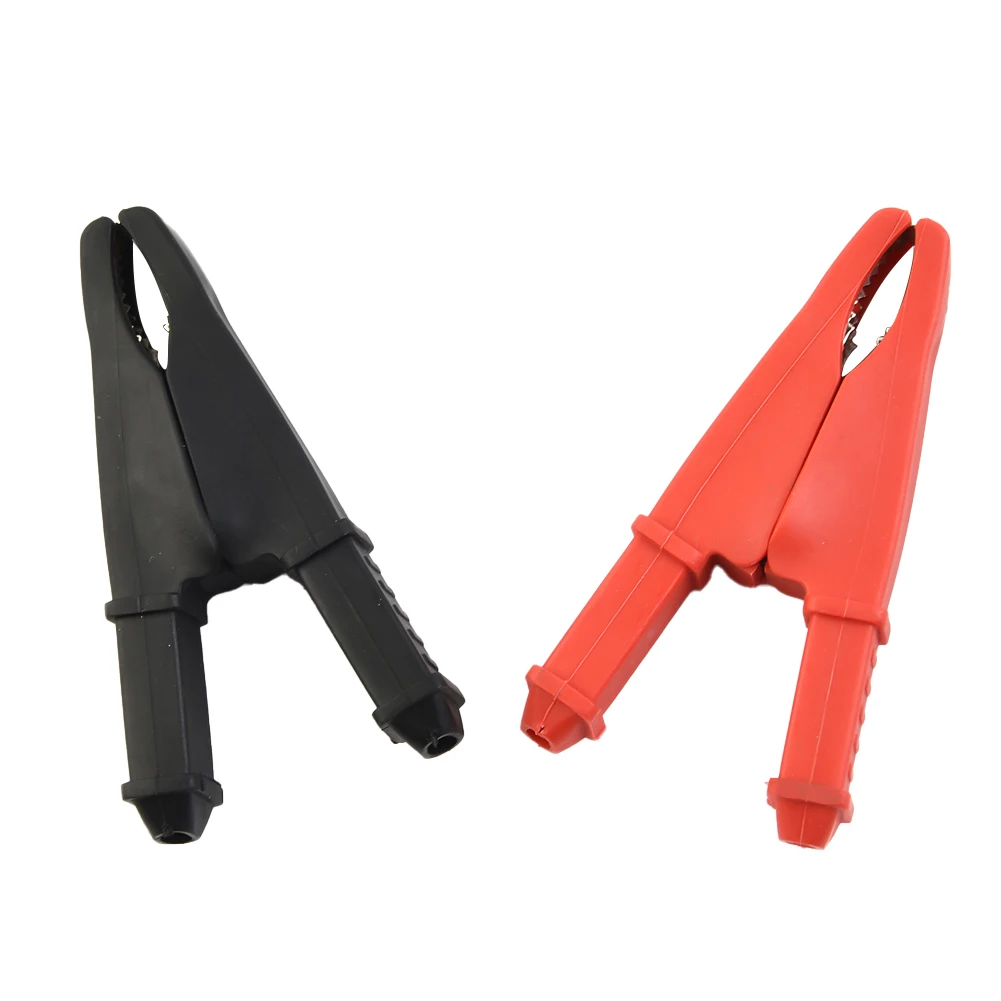 50A 1000V Crocodile Clips Insulated Car Battery Test Lead Clips 75mm Electrical Equipment General Testing 2pcs