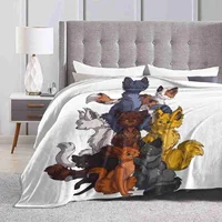 Celebrating Warrior Cats Soft Warm Throw Blanket Cats Warrior Cat Bluestar Lionheart Whitestorm Tigerclaw Firepaw Ravenpaw 1