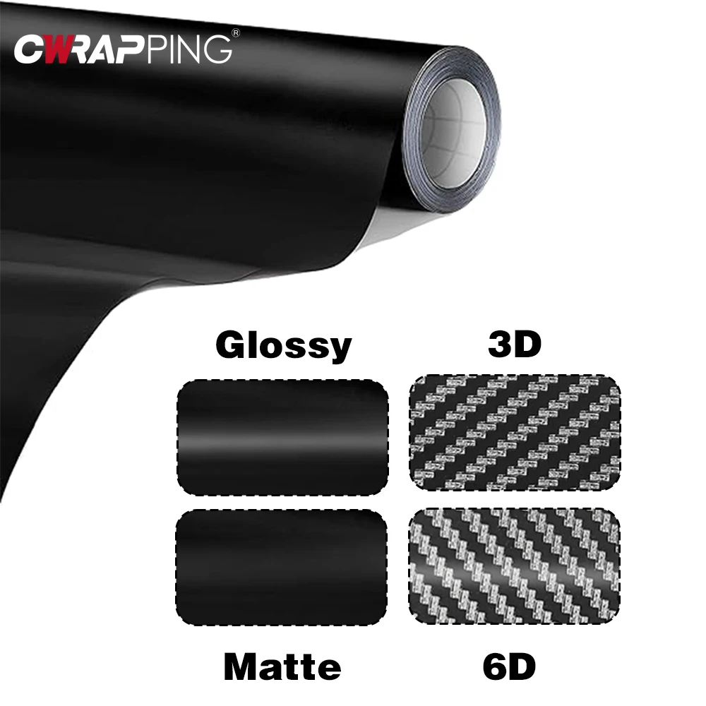 Carbon Fiber Car Vinyl Wrap Waterproof Self Adhesive Stickers Motorcycle Laptop Phone for Car Accessories Matte Glossy Black