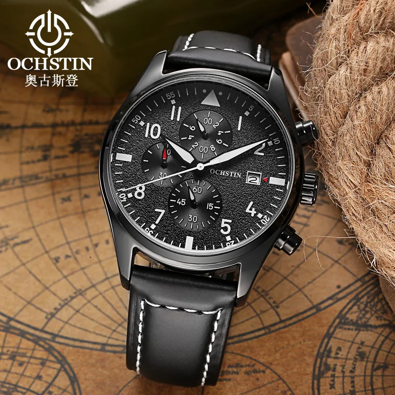 olevs famous brand original men s watch luminous silicon tape quartz watch chronograph three eye dial trend sporty wristwatch Lowest price authentic waterproof sports men's watch three-eye calendar quartz watch fashion leather belt men's casual watch