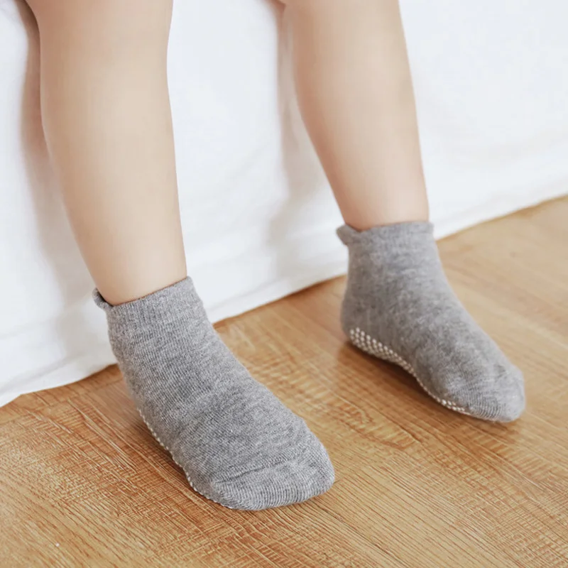 6Pairs 0-5Years Baby's Cotton Blend Non-slip Floor Socks For Toddler Kids Boys Indoor Activities Learn To Walk Ankle Socks