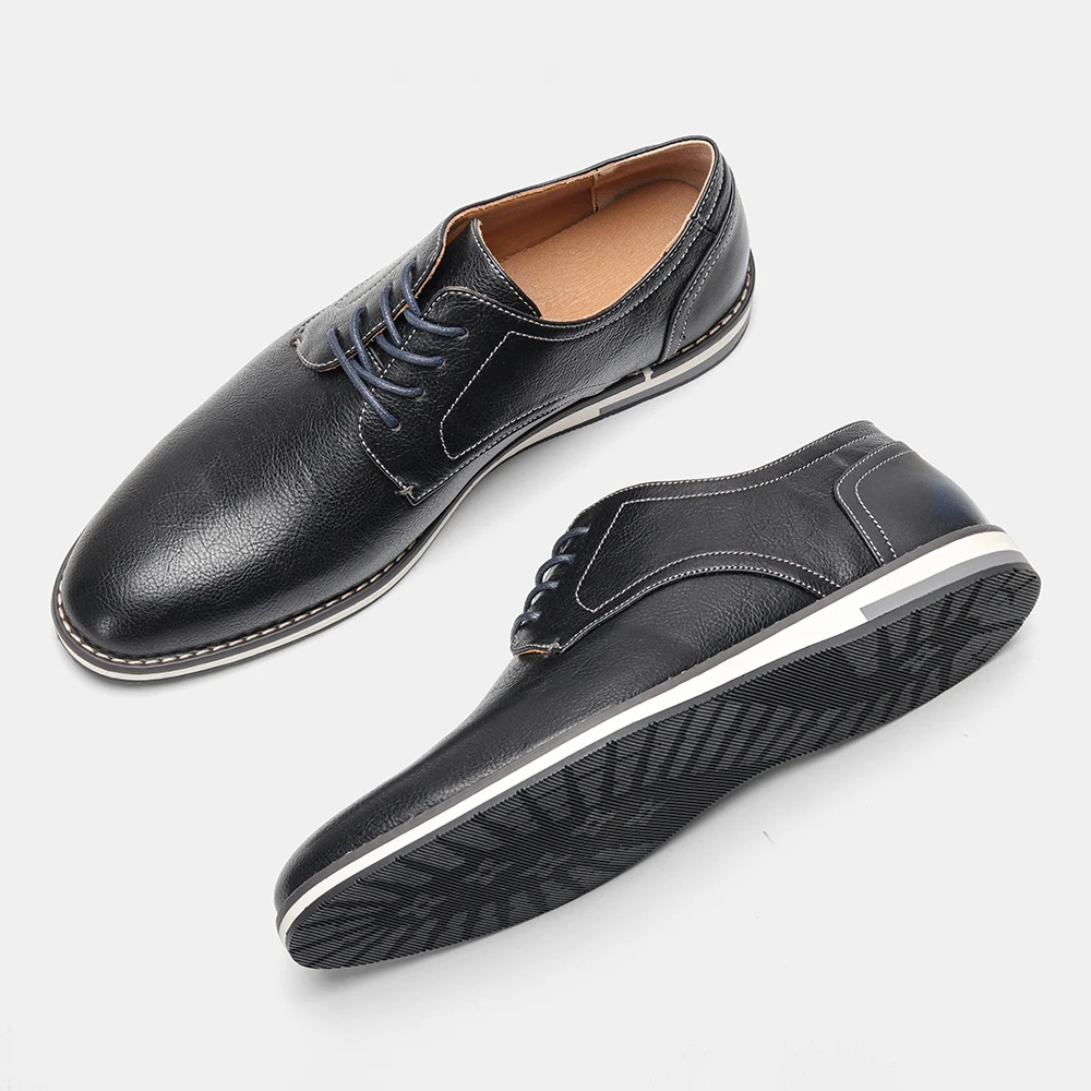 7-13 men casual shoes  fashion comfortable 2024 brand leather loafer men 6