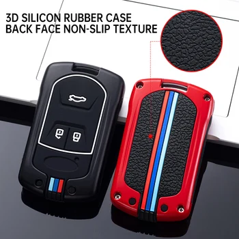 Custodia per chiave auto in metallo copertura guscio di protezione per Chery Tiggo 5 Tiggo 7 Tiggo 8 Arrizo 5x6 7 3 bottoni accessori portachiavi intelligenti - Custodia per chiave auto in metallo copertura guscio di protezione per Chery Tiggo 5 Tiggo